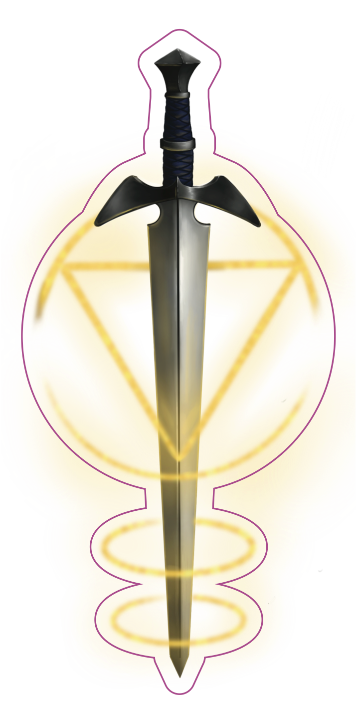 Mortals & Mages Sword Sticker