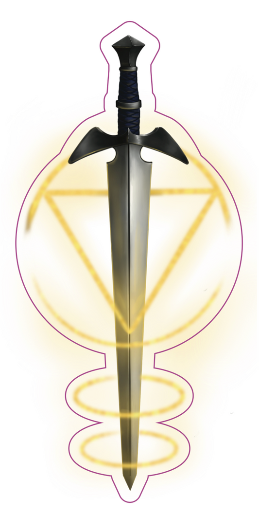 Mortals & Mages Sword Sticker